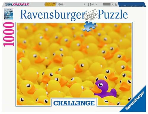 Ravensburger Challenge Puzzle 17097 - Quietscheenten 1000 Teile, Blau von Ravensburger