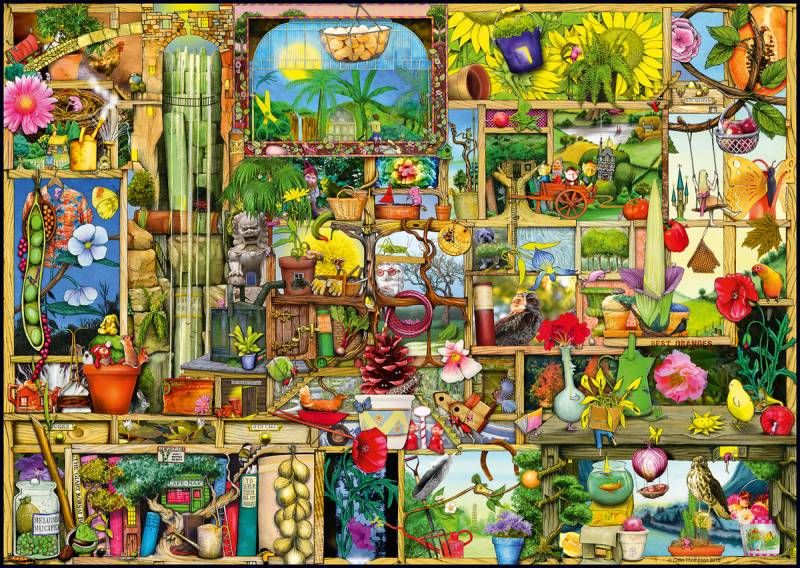 Ravensburger Colin Thompson: Grandioses Gartenregal 1000 Teile Puzzle Ravensburger-00659 von Ravensburger