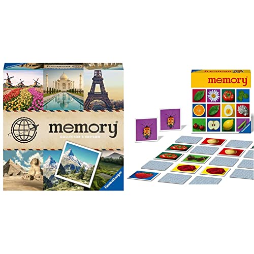 Ravensburger Collector's Memory Schönste Reiseziele 27379 - Das weltbekannte Gedächtnisspiel mit Bildern von Traumorten & 20889 Classic Memory von Ravensburger