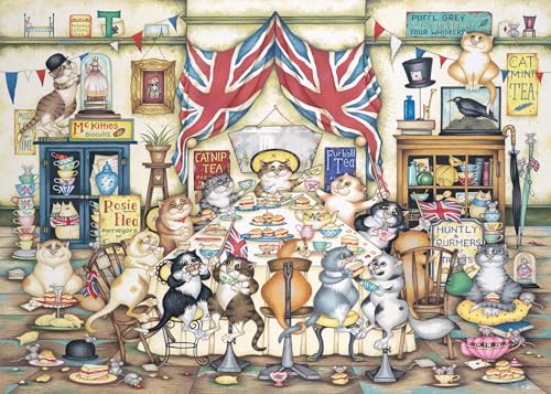 Ravensburger Crazy Cats Afternoon at Tiddles 1000-teiliges Puzzle für Erwachsene und Kinder ab 12 Jahren von Ravensburger