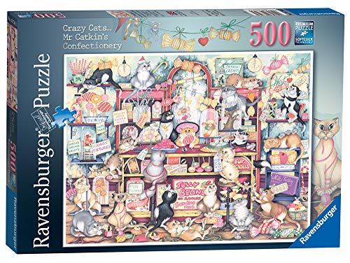 Ravensburger Crazy Cats Mr Catkin's Confectionery Puzzle für Erwachsene und Kinder, ab 10 Jahren, 500 Teile Ravensburger Crazy Cats Mr Catkin's Confectionery Puzzle für Erwachsene und Kinder, ab 10 Jahren, 500 Teile von Ravensburger