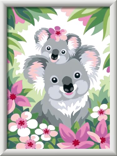 Ravensburger CreArt 20050 - Koala Cuties - Malen nach Zahlen für Kinder ab 9 Jahre - Jubiläum 50 Jahre Blaues Dreieck von Ravensburger