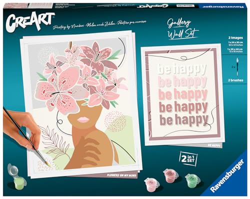 Ravensburger CreArt 23849 - Gallery Wall Set - DIY Bilderset, Bilderkollage - Malen nach Zahlen für Erwachsene - Wanddekko selber malen - ab 12 Jahren [Exklusiv bei Amazon] von Ravensburger