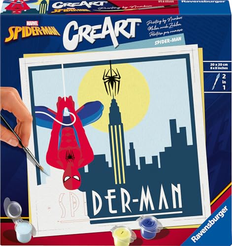 Ravensburger CreArt 23891 - Spider-Man - Marvel Malen nach Zahlen Erwachsene, DIY Malset mit Pinsel und Acrylfarben, Geschenk für Frauen und Männer, Malen für Erwachsene Ravensburger CreArt 23891 - Spider-Man - Marvel Malen nach Zahlen Erwachsene, DIY Malset mit Pinsel und Acrylfarben, Geschenk für Frauen und Männer, Malen für Erwachsene von Ravensburger