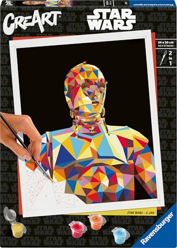 Ravensburger CreArt 23894 - C-3PO - Star Wars Malen nach Zahlen Erwachsene, DIY Malset mit Pinsel und Acrylfarben, Geschenk für Frauen und Männer, Malen für Erwachsene Ravensburger CreArt 23894 - C-3PO - Star Wars Malen nach Zahlen Erwachsene, DIY Malset mit Pinsel und Acrylfarben, Geschenk für Frauen und Männer, Malen für Erwachsene von Ravensburger