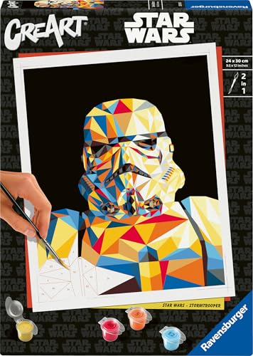 Ravensburger CreArt 23895 - Sturmtruppler - Star Wars Malen nach Zahlen Erwachsene, DIY Malset mit Pinsel und Acrylfarben, Geschenk für Frauen und Männer, Malen für Erwachsene von Ravensburger