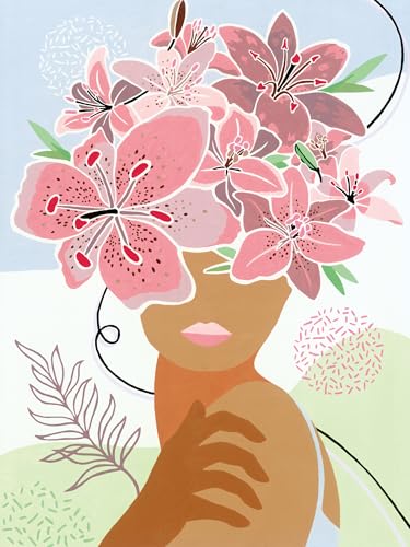 Ravensburger CreArt 23908 - Gedankenblumen - Malen nach Zahlen Erwachsene, DIY Malset mit Pinsel und Acrylfarben, Geschenk für Frauen und Männer, Malen auf Leinwand von Ravensburger
