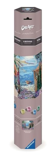 Ravensburger CreArt 23913 - Mediterrane Landschaft - Malen nach Zahlen Erwachsene, DIY Malset mit Pinsel und Acrylfarben, Geschenk für Frauen und Männer, Malen auf Leinwand von Ravensburger