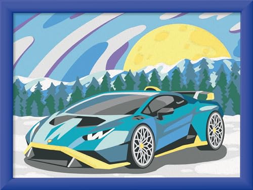 Ravensburger CreArt 23959 - Blauer Lamborghini - Malen nach Zahlen Auto für Kinder ab 9 Jahre, Malset mit Rahmen, Pinsel und Acrylfarben, Geschenk für Jungen und Mädchen Ravensburger CreArt 23959 - Blauer Lamborghini - Malen nach Zahlen Auto für Kinder ab 9 Jahre, Malset mit Rahmen, Pinsel und Acrylfarben, Geschenk für Jungen und Mädchen von Ravensburger
