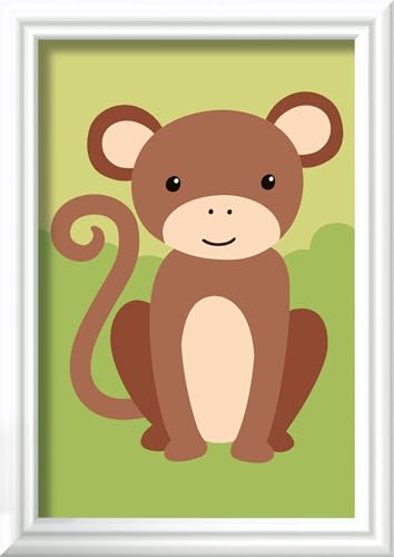 Ravensburger CreArt 23986 - Kleiner AFFE - Malen nach Zahlen für Kinder ab 7 Jahre, Malset mit Rahmen, Pinsel und Acrylfarben, Geschenk für Mädchen und Jungen von Ravensburger