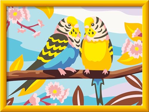 Ravensburger CreArt 23994 - Bunte Wellensittiche - Malen nach Zahlen für Kinder ab 9 Jahre, Malset mit Rahmen, Pinsel und Acrylfarben, Geschenk für Mädchen und Jungen Ravensburger CreArt 23994 - Bunte Wellensittiche - Malen nach Zahlen für Kinder ab 9 Jahre, Malset mit Rahmen, Pinsel und Acrylfarben, Geschenk für Mädchen und Jungen von Ravensburger
