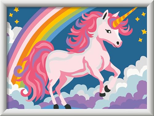 Ravensburger CreArt 23996 - Pinkes Einhorn - Malen nach Zahlen für Kinder ab 9 Jahre, Malset mit Rahmen, Pinsel und Acrylfarben, Geschenk für Mädchen und Jungen Ravensburger CreArt 23996 - Pinkes Einhorn - Malen nach Zahlen für Kinder ab 9 Jahre, Malset mit Rahmen, Pinsel und Acrylfarben, Geschenk für Mädchen und Jungen von Ravensburger