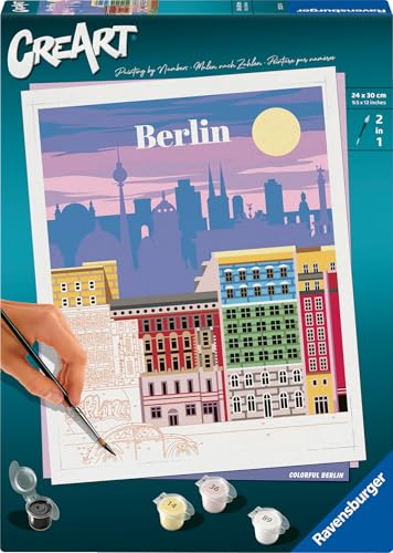 Ravensburger CreArt 25521 - Farbenfrohes Berlin - Malen nach Zahlen Erwachsene, DIY Malset mit Pinsel und Acrylfarben, Geschenk für Frauen und Männer, Malen für Erwachsene Ravensburger CreArt 25521 - Farbenfrohes Berlin - Malen nach Zahlen Erwachsene, DIY Malset mit Pinsel und Acrylfarben, Geschenk für Frauen und Männer, Malen für Erwachsene von Ravensburger