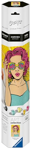 Ravensburger CreArt 25857 - Lady in Pink (Popart) - Malen nach Zahlen Erwachsene, DIY Malset mit Pinsel und Acrylfarben, Geschenk für Frauen und Männer, Malen auf Leinwand von Ravensburger