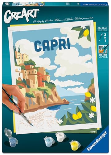 Ravensburger CreArt 25893 - Capri - Malen nach Zahlen Erwachsene, DIY Malset mit Pinsel und Acrylfarben, Geschenk für Frauen und Männer, Malen für Erwachsene Ravensburger CreArt 25893 - Capri - Malen nach Zahlen Erwachsene, DIY Malset mit Pinsel und Acrylfarben, Geschenk für Frauen und Männer, Malen für Erwachsene von Ravensburger