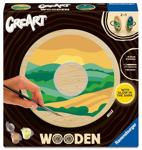 Ravensburger CreArt 25925 - Hügel - Malen nach Zahlen auf Holz, DIY Malset mit Pinsel und Acrylfarben, Geschenk für Frauen und Männer, Malen für Erwachsene Ravensburger CreArt 25925 - Hügel - Malen nach Zahlen auf Holz, DIY Malset mit Pinsel und Acrylfarben, Geschenk für Frauen und Männer, Malen für Erwachsene von Ravensburger