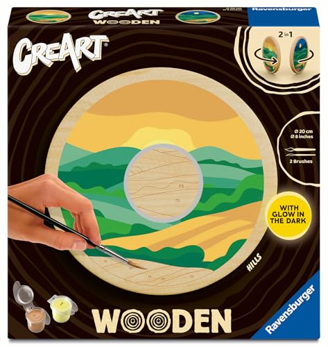 Ravensburger CreArt 25925 - Hügel - Malen nach Zahlen auf Holz, DIY Malset mit Pinsel und Acrylfarben, Geschenk für Frauen und Männer, Malen für Erwachsene Ravensburger CreArt 25925 - Hügel - Malen nach Zahlen auf Holz, DIY Malset mit Pinsel und Acrylfarben, Geschenk für Frauen und Männer, Malen für Erwachsene von Ravensburger