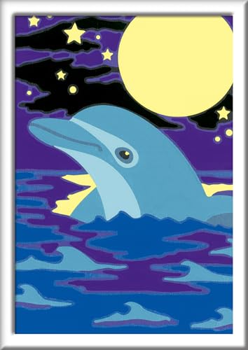 Ravensburger CreArt 27694 - Kleiner Delfin - Malen nach Zahlen für Kinder ab 7 Jahre, Malset mit Rahmen, Pinsel und Acrylfarben, Geschenk für Mädchen und Jungen Ravensburger CreArt 27694 - Kleiner Delfin - Malen nach Zahlen für Kinder ab 7 Jahre, Malset mit Rahmen, Pinsel und Acrylfarben, Geschenk für Mädchen und Jungen von Ravensburger