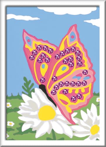 Ravensburger CreArt 28474 - Schmetterling - Malen nach Zahlen für Kinder ab 7 Jahre, Malset mit Rahmen, Pinsel und Acrylfarben, Geschenk für Mädchen und Jungen von Ravensburger