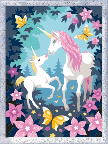 Ravensburger CreArt 28516 - Einhornmagie - Malen nach Zahlen für Kinder ab 11 Jahre, Malset mit Rahmen, Pinsel und Acrylfarben, Geschenk für Mädchen und Jungen, mit Glitzer von Ravensburger