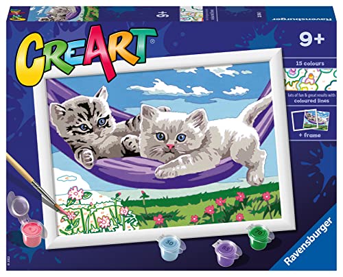Ravensburger - Creart Serie D Kätzchen auf der Hängematte | Malset für Kinder | Malen nach Zahlen enthält Alles Notwendige | Spiele Kinder 9 Jahre oder älter | Creart Ravensburger 9 Jahre Ravensburger - Creart Serie D Kätzchen auf der Hängematte | Malset für Kinder | Malen nach Zahlen enthält Alles Notwendige | Spiele Kinder 9 Jahre oder älter | Creart Ravensburger 9 Jahre von Ravensburger