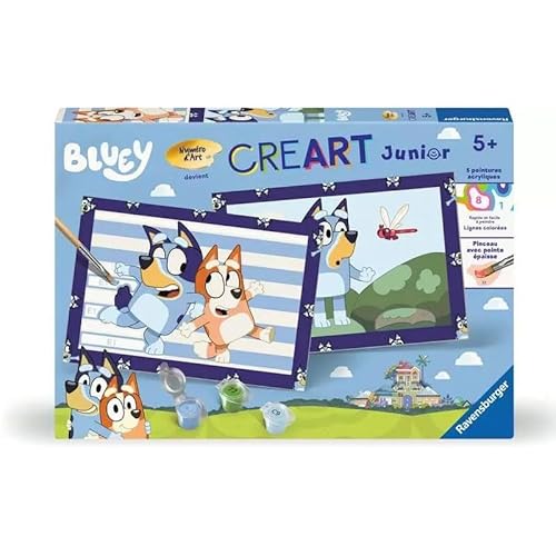 Ravensburger CreArt Junior – Kunstnummer – Bluey – Malen nach Zahlen – ab 5 Jahren – 25573 Ravensburger CreArt Junior – Kunstnummer – Bluey – Malen nach Zahlen – ab 5 Jahren – 25573 von Ravensburger