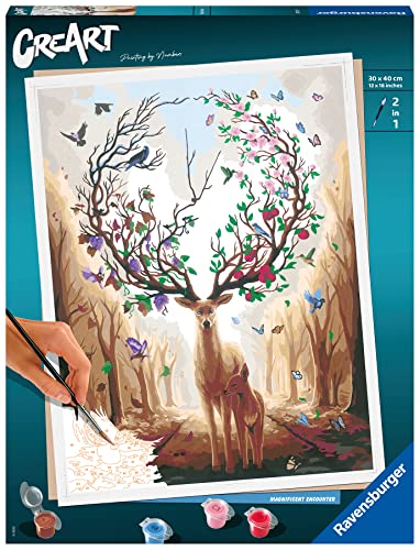 Ravensburger CreArt 20273 - Magischer Hirsch - Malen nach Zahlen Erwachsene, DIY Malset mit Pinsel und Acrylfarben, Geschenk für Frauen und Männer, Malen für Erwachsene Ravensburger CreArt 20273 - Magischer Hirsch - Malen nach Zahlen Erwachsene, DIY Malset mit Pinsel und Acrylfarben, Geschenk für Frauen und Männer, Malen für Erwachsene von Ravensburger