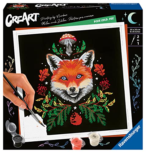 Ravensburger CreArt 23511 - Pixie Cold: Fuchs - Malen nach Zahlen Erwachsene, DIY Malset mit Pinsel und Acrylfarben, Geschenk für Frauen und Männer, Malen für Erwachsene Ravensburger CreArt 23511 - Pixie Cold: Fuchs - Malen nach Zahlen Erwachsene, DIY Malset mit Pinsel und Acrylfarben, Geschenk für Frauen und Männer, Malen für Erwachsene von Ravensburger