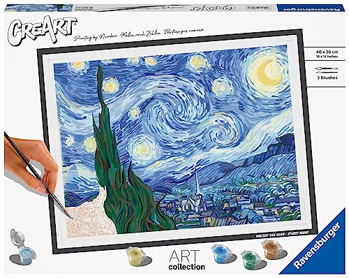 Ravensburger CreArt - Malen nach Zahlen 23518 ART Collection: Starry Night (Van Gogh) ab 14 Jahren von Ravensburger