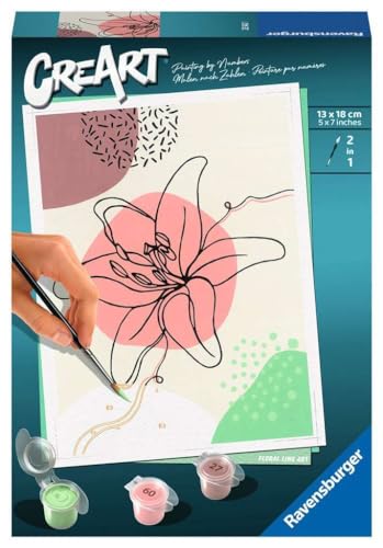 Ravensburger CreArt - Malen nach Zahlen 23542 Floral Line Art ab 12 Jahren von Ravensburger