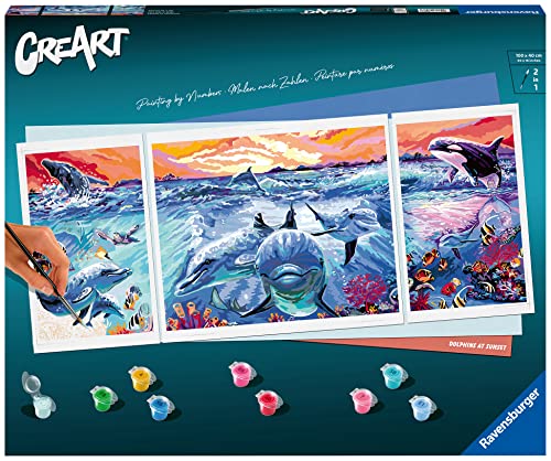 Ravensburger CreArt 23577 - Farbenfrohe Unterwasserwelt - Triptychon Malen nach Zahlen Erwachsene, DIY Malset mit Pinsel und Acrylfarben, Geschenk für Frauen und Männer, Malen für Erwachsene Ravensburger CreArt 23577 - Farbenfrohe Unterwasserwelt - Triptychon Malen nach Zahlen Erwachsene, DIY Malset mit Pinsel und Acrylfarben, Geschenk für Frauen und Männer, Malen für Erwachsene von Ravensburger