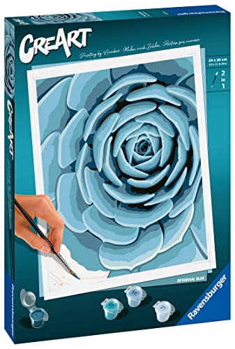 Ravensburger CreArt 23610 - Botanisches Blau - Malen nach Zahlen Erwachsene, DIY Malset mit Pinsel und Acrylfarben, Geschenk für Frauen und Männer, Malen für Erwachsene von Ravensburger