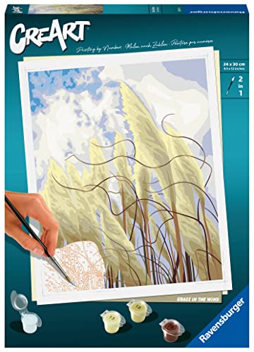 Ravensburger CreArt 23611 - Gras im Wind - Malen nach Zahlen Erwachsene, DIY Malset mit Pinsel und Acrylfarben, Geschenk für Frauen und Männer, Malen für Erwachsene Ravensburger CreArt 23611 - Gras im Wind - Malen nach Zahlen Erwachsene, DIY Malset mit Pinsel und Acrylfarben, Geschenk für Frauen und Männer, Malen für Erwachsene von Ravensburger