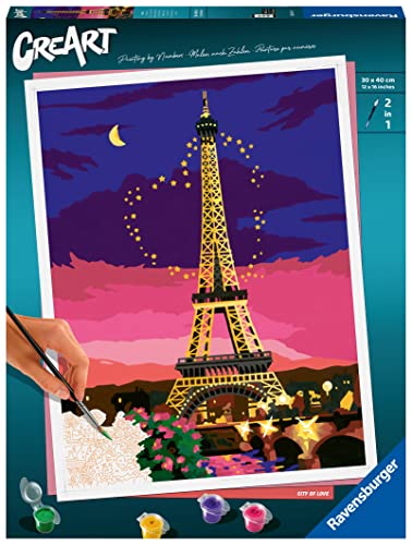 Ravensburger CreArt 23624 - Stadt der Liebe - Paris Malen nach Zahlen Erwachsene, DIY Malset mit Pinsel und Acrylfarben, Geschenk für Frauen und Männer, Malen für Erwachsene Ravensburger CreArt 23624 - Stadt der Liebe - Paris Malen nach Zahlen Erwachsene, DIY Malset mit Pinsel und Acrylfarben, Geschenk für Frauen und Männer, Malen für Erwachsene von Ravensburger