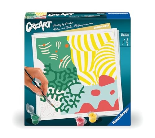 Ravensburger CreArt 23637 - Organische Vibes - Malen nach Zahlen Erwachsene, DIY Malset mit Pinsel und Acrylfarben, Geschenk für Frauen und Männer, Malen für Erwachsene von Ravensburger
