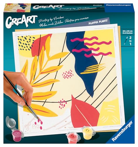 Ravensburger CreArt 23638 - Verspielte Pflanzen - Malen nach Zahlen Erwachsene, DIY Malset mit Pinsel und Acrylfarben, Geschenk für Frauen und Männer, Malen für Erwachsene Ravensburger CreArt 23638 - Verspielte Pflanzen - Malen nach Zahlen Erwachsene, DIY Malset mit Pinsel und Acrylfarben, Geschenk für Frauen und Männer, Malen für Erwachsene von Ravensburger