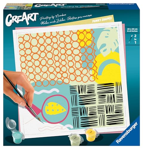 Ravensburger CreArt 23639 - Ausgefallene Formen - Malen nach Zahlen Erwachsene, DIY Malset mit Pinsel und Acrylfarben, Geschenk für Frauen und Männer, Malen für Erwachsene von Ravensburger