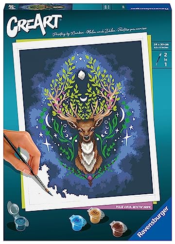 Ravensburger CreArt 23640 - Pixie Cold: Mystischer Hirsch - Malen nach Zahlen Erwachsene, DIY Malset mit Pinsel und Acrylfarben, Geschenk für Frauen und Männer, Malen für Erwachsene Ravensburger CreArt 23640 - Pixie Cold: Mystischer Hirsch - Malen nach Zahlen Erwachsene, DIY Malset mit Pinsel und Acrylfarben, Geschenk für Frauen und Männer, Malen für Erwachsene von Ravensburger
