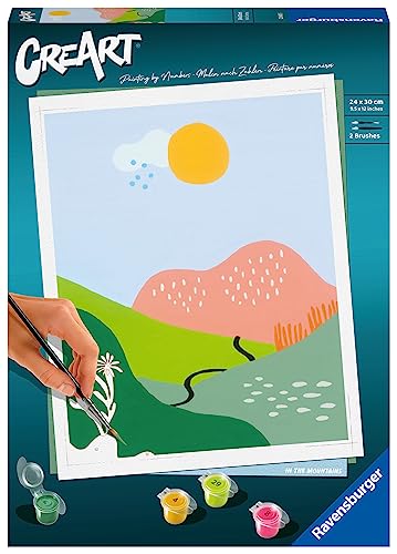 Ravensburger CreArt 23643 - In den Bergen - Malen nach Zahlen Erwachsene, DIY Malset mit Pinsel und Acrylfarben, Geschenk für Frauen und Männer, Malen für Erwachsene Ravensburger CreArt 23643 - In den Bergen - Malen nach Zahlen Erwachsene, DIY Malset mit Pinsel und Acrylfarben, Geschenk für Frauen und Männer, Malen für Erwachsene von Ravensburger