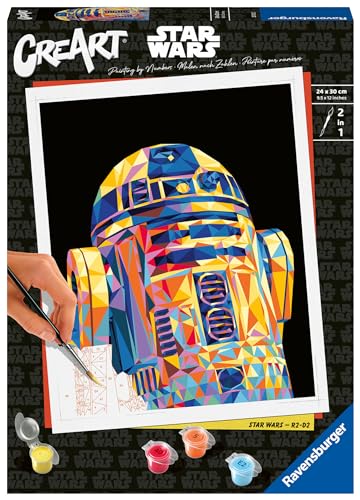 Ravensburger CreArt 23730 - R2-D2 - Star Wars Malen nach Zahlen Erwachsene, DIY Malset mit Pinsel und Acrylfarben, Geschenk für Frauen und Männer, Malen für Erwachsene Ravensburger CreArt 23730 - R2-D2 - Star Wars Malen nach Zahlen Erwachsene, DIY Malset mit Pinsel und Acrylfarben, Geschenk für Frauen und Männer, Malen für Erwachsene von Ravensburger