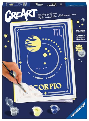 Ravensburger CreArt 23740 - Skorpion - Sternzeichen Malen nach Zahlen Erwachsene, DIY Malset mit Pinsel und Acrylfarben, Geschenk für Frauen und Männer, Malen für Erwachsene Ravensburger CreArt 23740 - Skorpion - Sternzeichen Malen nach Zahlen Erwachsene, DIY Malset mit Pinsel und Acrylfarben, Geschenk für Frauen und Männer, Malen für Erwachsene von Ravensburger