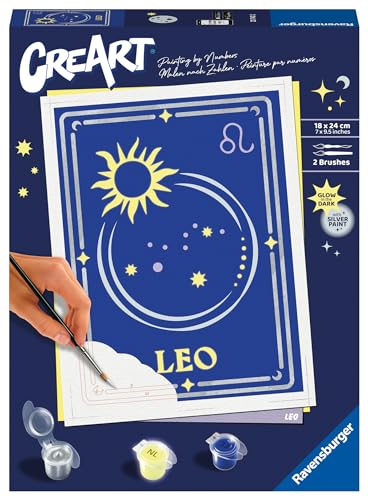 Ravensburger CreArt 23743 - Löwe - Sternzeichen Malen nach Zahlen Erwachsene, DIY Malset mit Pinsel und Acrylfarben, Geschenk für Frauen und Männer, Malen für Erwachsene Ravensburger CreArt 23743 - Löwe - Sternzeichen Malen nach Zahlen Erwachsene, DIY Malset mit Pinsel und Acrylfarben, Geschenk für Frauen und Männer, Malen für Erwachsene von Ravensburger