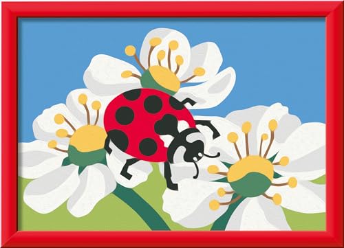 Ravensburger CreArt 23990 - Marienkäfer - Malen nach Zahlen für Kinder ab 7 Jahre, Malset mit Rahmen, Pinsel und Acrylfarben, Geschenk für Mädchen und Jungen von Ravensburger
