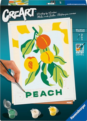Ravensburger CreArt 25517 - Pfirsiche - Malen nach Zahlen Erwachsene, DIY Malset mit Pinsel und Acrylfarben, Geschenk für Frauen und Männer, Malen für Erwachsene Ravensburger CreArt 25517 - Pfirsiche - Malen nach Zahlen Erwachsene, DIY Malset mit Pinsel und Acrylfarben, Geschenk für Frauen und Männer, Malen für Erwachsene von Ravensburger