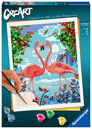 Ravensburger CreArt - Malen nach Zahlen 28991 Flamingo Love ab 12 Jahren von Ravensburger