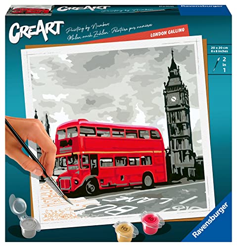 Ravensburger CreArt 28997 - London Calling - Malen nach Zahlen Erwachsene, DIY Malset mit Pinsel und Acrylfarben, Geschenk für Frauen und Männer, Malen für Erwachsene Ravensburger CreArt 28997 - London Calling - Malen nach Zahlen Erwachsene, DIY Malset mit Pinsel und Acrylfarben, Geschenk für Frauen und Männer, Malen für Erwachsene von Ravensburger