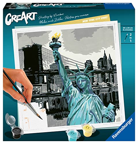 Ravensburger CreArt 28998 - New York City Vibes - Malen nach Zahlen Erwachsene, DIY Malset mit Pinsel und Acrylfarben, Geschenk für Frauen und Männer, Malen für Erwachsene Ravensburger CreArt 28998 - New York City Vibes - Malen nach Zahlen Erwachsene, DIY Malset mit Pinsel und Acrylfarben, Geschenk für Frauen und Männer, Malen für Erwachsene von Ravensburger