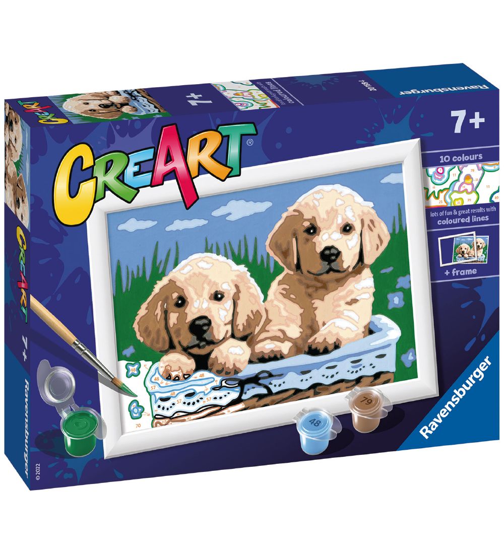 Ravensburger CreArt Malset - Cute Puppies - Ravensburger - One Size - Kreatives Spielset von Ravensburger