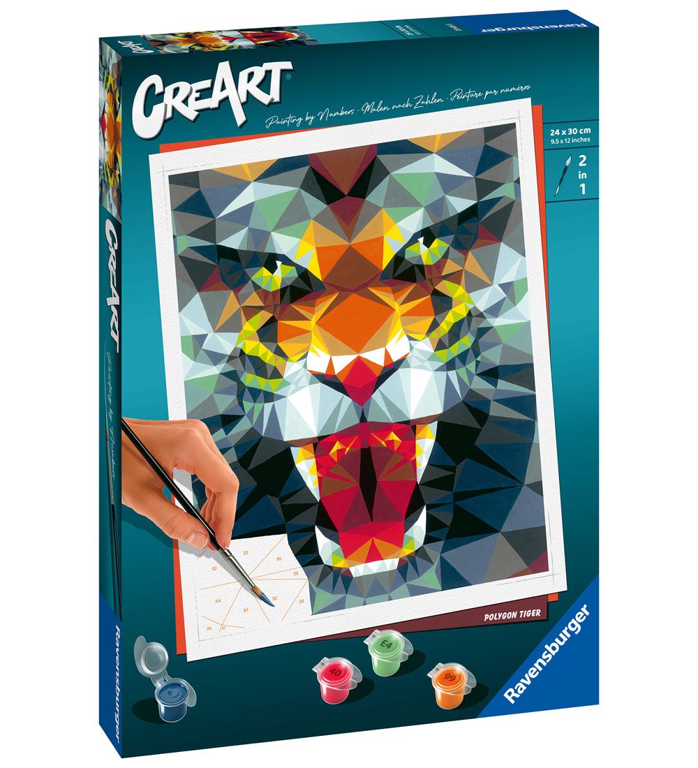 Ravensburger CreArt - Malset - Polygon-Tiger - Ravensburger - One Size - Kreatives Spielset von Ravensburger
