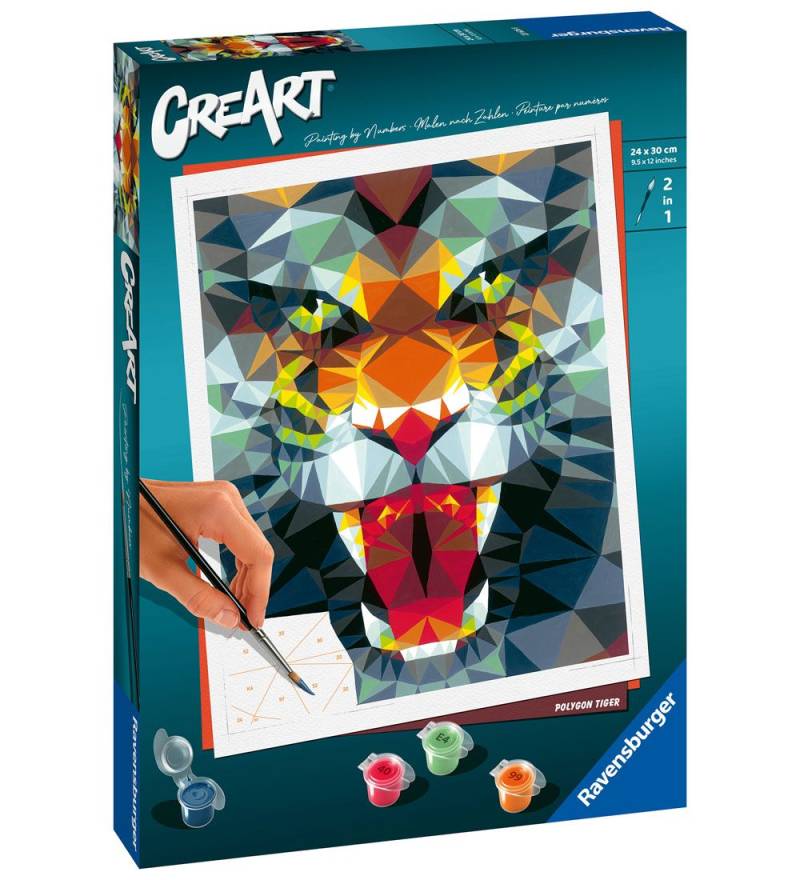 Ravensburger CreArt - Malset - Polygon-Tiger - Ravensburger - One Size - Kreatives Spielset Ravensburger CreArt - Malset - Polygon-Tiger - Ravensburger - One Size - Kreatives Spielset von Ravensburger